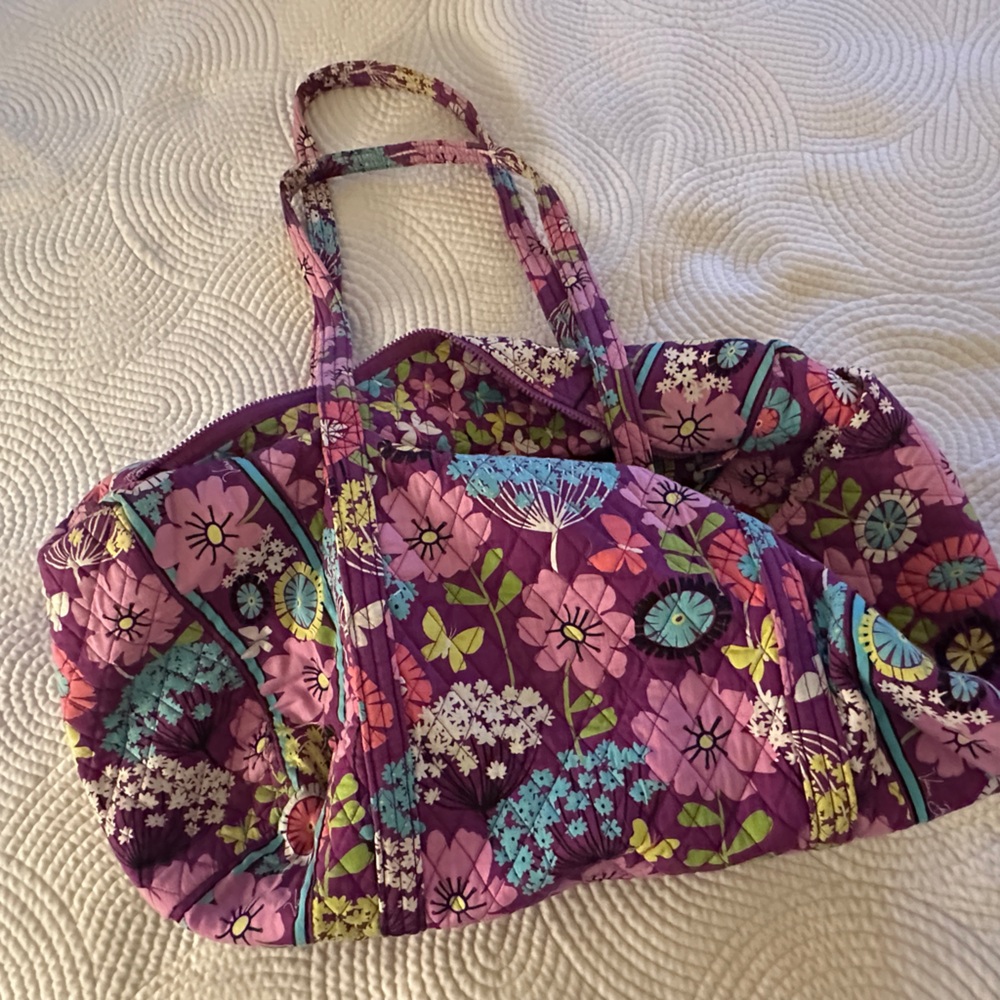 Vera Bradley Purple Floral Overnight Bag